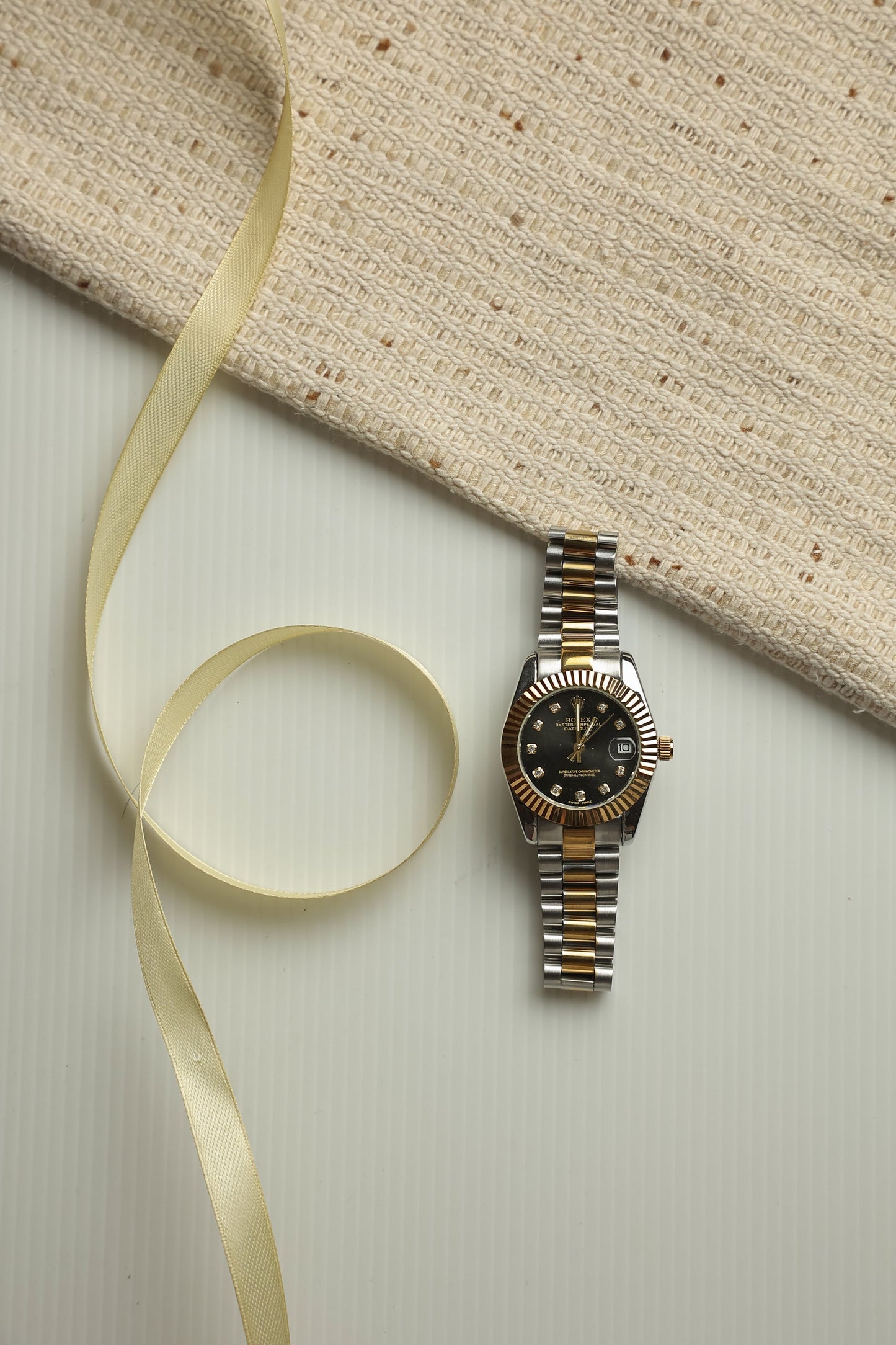 Rol-ex Two Tone Day-Date - Black Dial