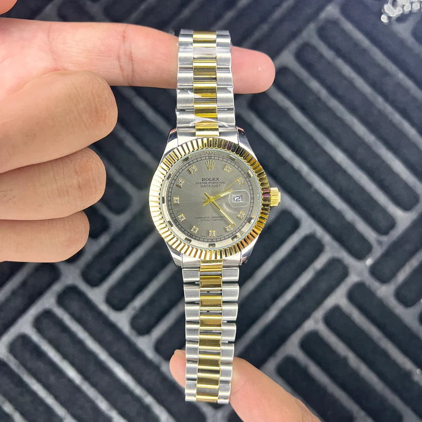 Rolex Date Just - Two Tone Off White